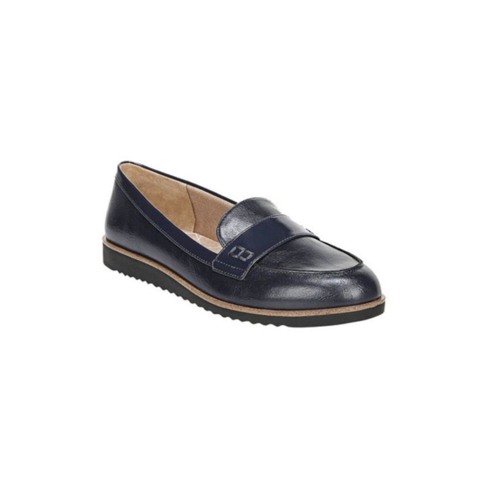 LIFE STRIDE VELOCITY Womens Navy Pressure Distribution Zee Slip On Loafers 8 M
